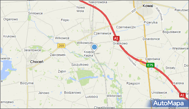 mapa Kępka Szlachecka, Kępka Szlachecka na mapie Targeo